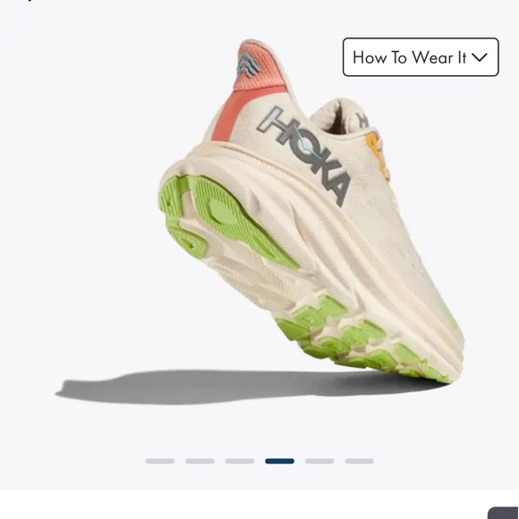 HOKA 👟🩷 Clifton 9 Vanilla Astral running shoe sneakers NWT NIB - Picture 10 of 13